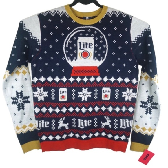 miller lite christmas sweater 2018